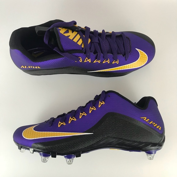 purple and black football cleats